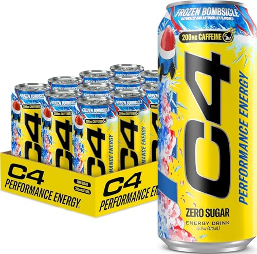 C4 Energy Performance Energy Drink with Zero Sugar, 200mg Caffeine, 16 Fl Oz 12pk